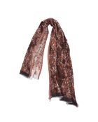 Sciarpa Yvon Bordeaux/Grey 100% lana - 70x180 cm