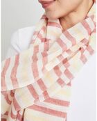 Massimo rode stola van 100% katoen - 70x180 cm