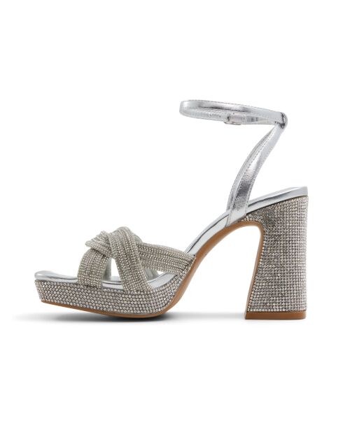 Sandali Eva con tacco argentato