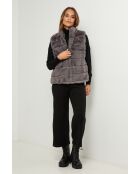 Gilet en fausse fourrure Pauline gris