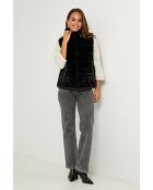 Gilet en fausse fourrure Paulin noire