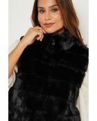 Gilet en fausse fourrure Paulin noire