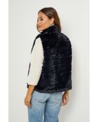 Gilet en fausse fourrure Pauline marine