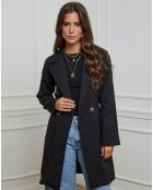 Trench di media lunghezza Suzie nero