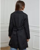 Trench di media lunghezza Suzie nero