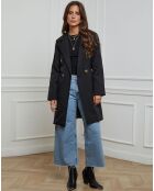 Trench di media lunghezza Suzie nero