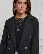 Trench di media lunghezza Suzie nero