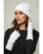 Guanti bianchi in misto lana Lorian