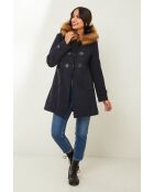 Cappotto di media lunghezza blu scuro Méliane