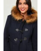 Cappotto di media lunghezza blu scuro Méliane