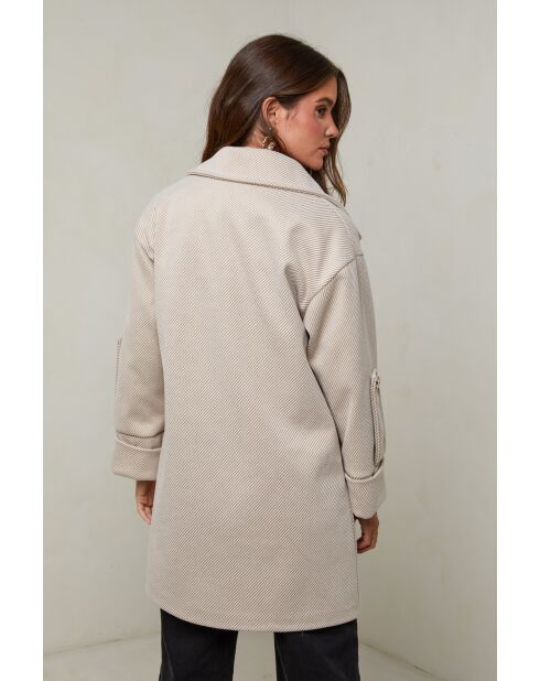 Manteau mi long Oréna beige