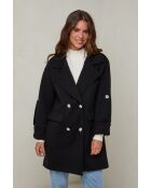 Cappotto di media lunghezza nero Oréna