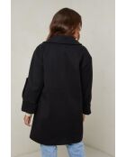 Cappotto di media lunghezza nero Oréna