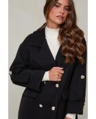 Cappotto di media lunghezza nero Oréna