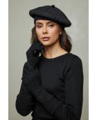 Zwarte handschoenen van wolmix Aricia