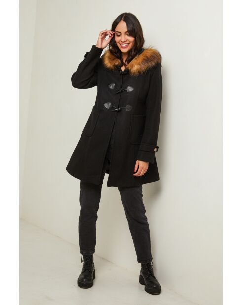 Cappotto nero di media lunghezza Méliane