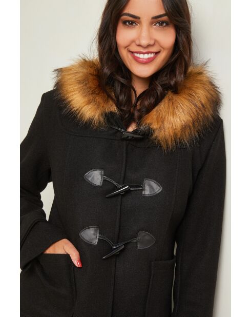 Cappotto nero di media lunghezza Méliane