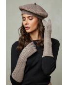 Guanti Aricia in misto lana tortora