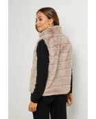 Gilet en fausse fourrure Pauline taupe