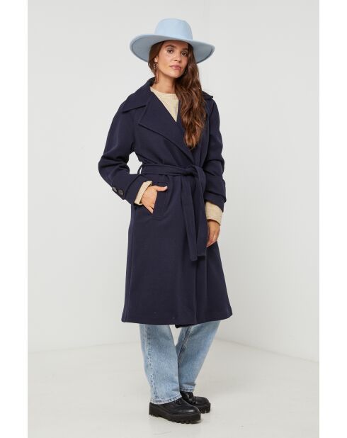 Manteau long Neylo marine