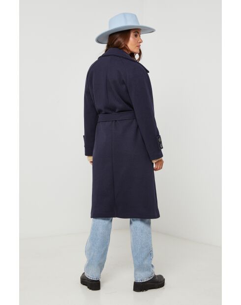 Manteau long Neylo marine