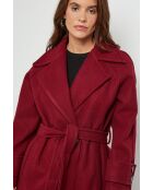 Manteau long Neylo bordeaux