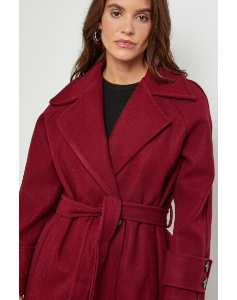 Manteau long Neylo bordeaux
