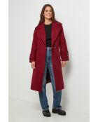 Manteau long Neylo bordeaux