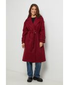 Manteau long Neylo bordeaux
