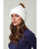 Bonnet en crochet Laine mélangée Silvère blanc