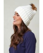 Bonnet en crochet Laine mélangée Silvère blanc