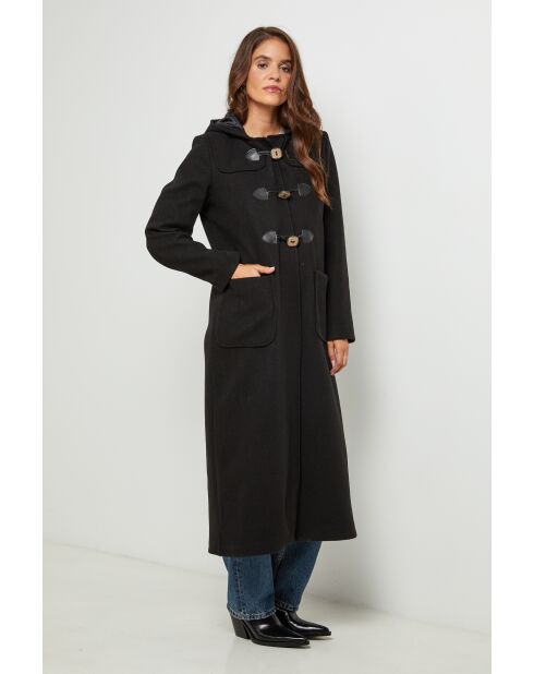 Cappotto lungo nero Alvio