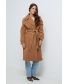 Manteau long Neylo camel
