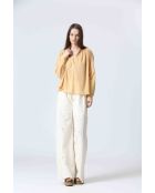 MARLIS Beigefarbene Hose