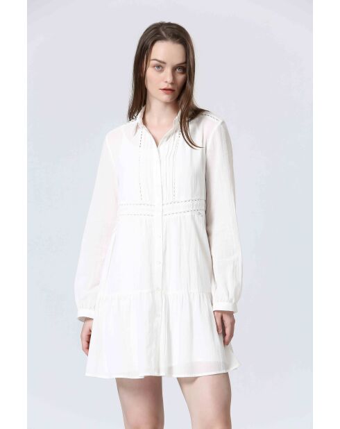 MELANI jurk in gebroken wit