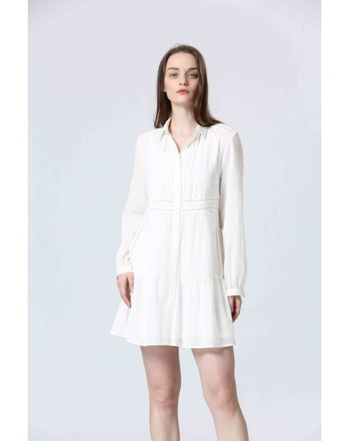 MELANI jurk in gebroken wit