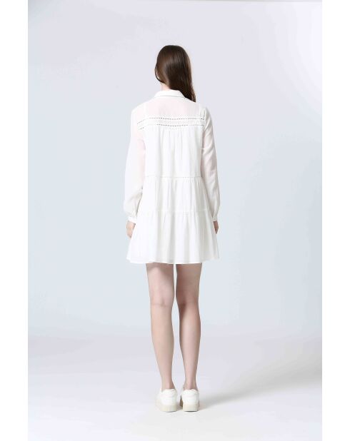 MELANI jurk in gebroken wit