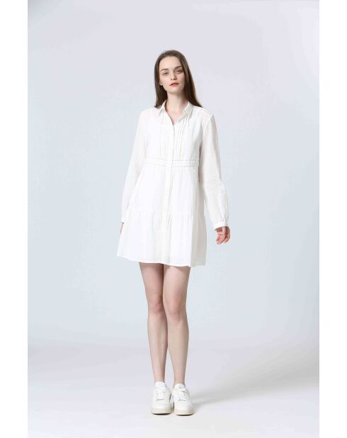 MELANI jurk in gebroken wit