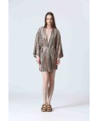 CRUMP oranje/gouden jurk