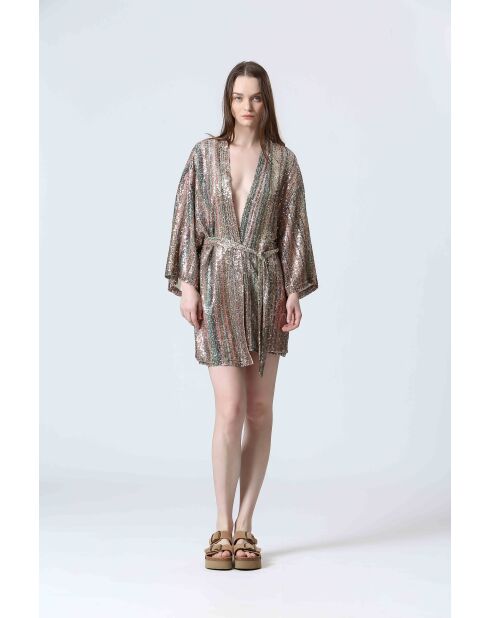 CRUMP oranje/gouden jurk