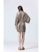 CRUMP oranje/gouden jurk