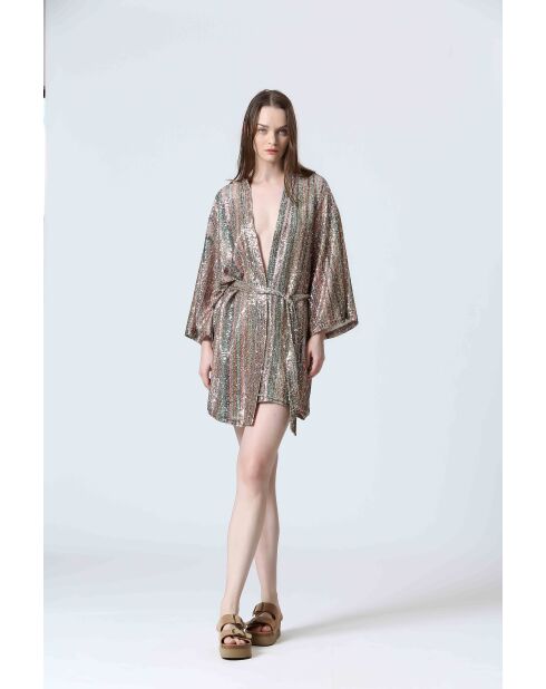 CRUMP oranje/gouden jurk