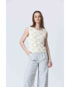 Cremefarbenes CAHILA-Top