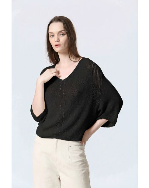 Schwarzer GALAN-Pullover