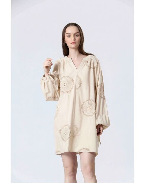 JUSTINNE jurk in gebroken wit