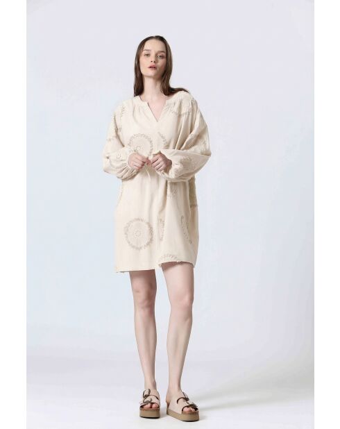 JUSTINNE jurk in gebroken wit