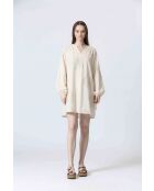 JUSTINNE jurk in gebroken wit