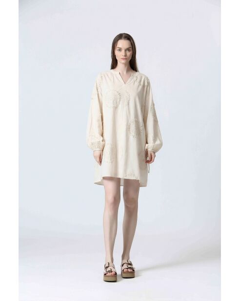 JUSTINNE jurk in gebroken wit