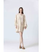 JUSTINNE jurk in gebroken wit