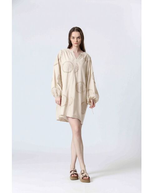 JUSTINNE jurk in gebroken wit